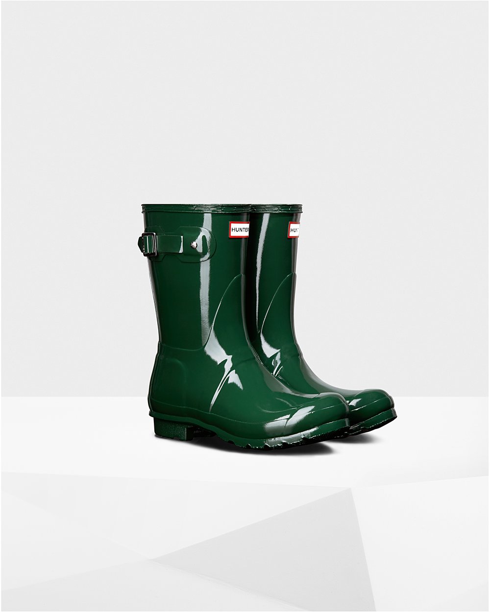 Botas de Lluvia Cortas Hunter Mujer - Original Gloss - Verdes - FXDWROS-32